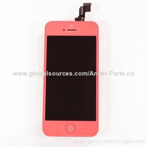 LCD Assembly with Home Button and Ear-speaker Mesh for iPhone 5C, 12 Colors Available + In Stock